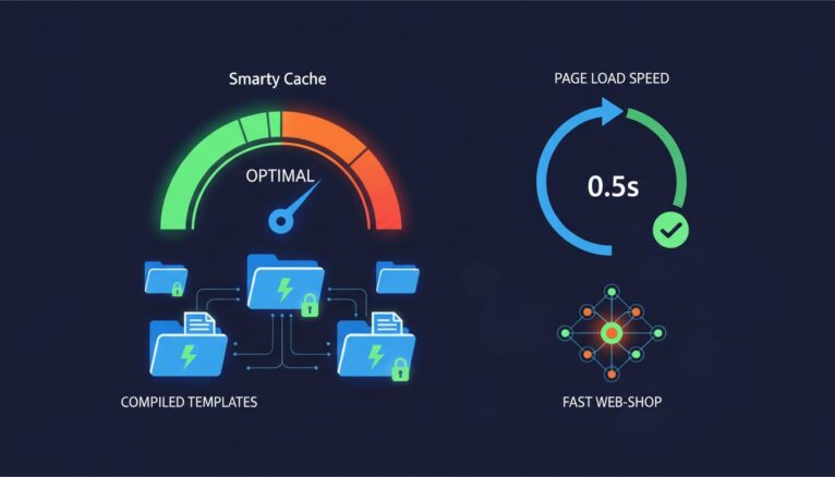 Illustration technique du cache Smarty et vitesse PrestaShop 8.x