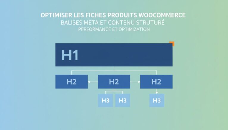 Structure hiérarchique claire des balises Hn sur fiche produit