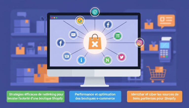 Carte de sources de liens pertinentes pour Shopify