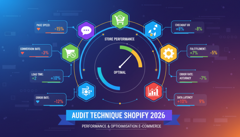 Tableau de bord digital d'audit des applications Shopify