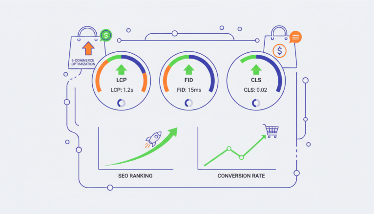Tableau de bord Core Web Vitals et conversion e-commerce