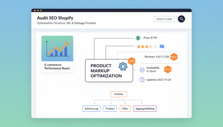 Illustration de balisage produit sémantique optimisé SEO