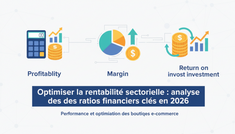 illustration digitale de ratios financiers essentiels pour rentabilité
