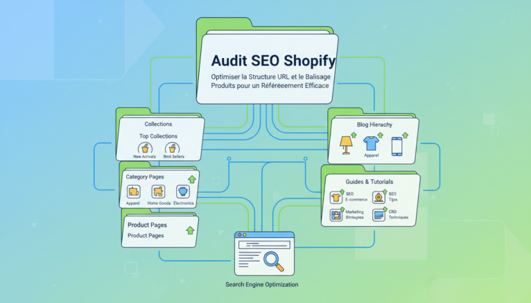 Hiérarchie claire des collections et blog Shopify pour SEO