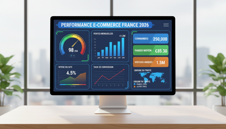 Tableau de bord de performance e-commerce français 2026